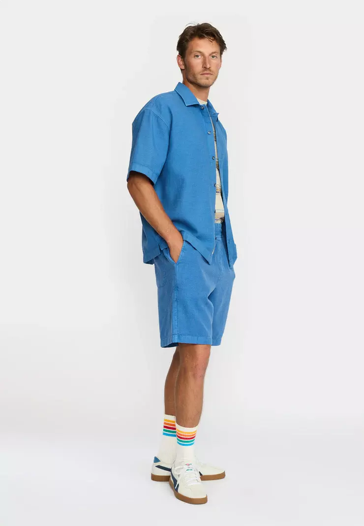 Revolution Oversized Short-Sleeved Shirt Hemd blau